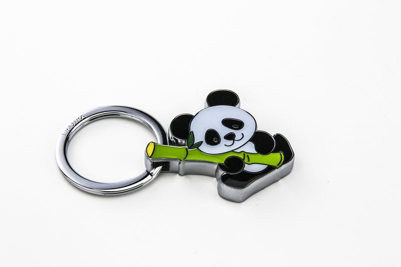 TROIKA Bamboo Panda â€“ KR10-03/CH â€“ Keyring â€“ cast Metal/Enamelâ€“ Shiny â€“ Chrome Plated â€“ Multicoloured â€“ TROIKA-Original - Image 5